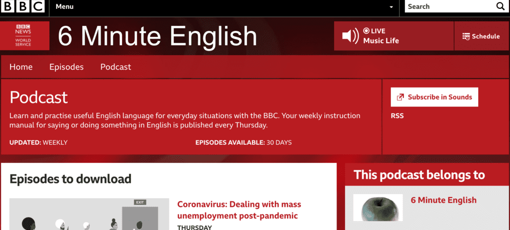 practicar ingles con podcast